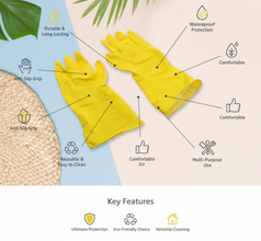 Multipurpose Cleaning Gloves (1 Pair): Kitchen, Bath, & More